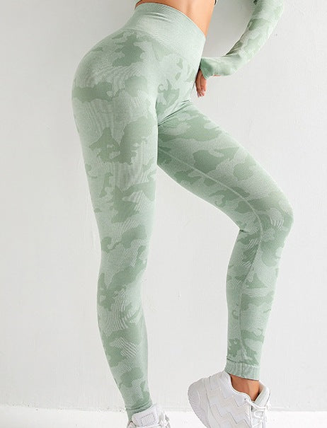 Camouflage 3-piece long sleeved bra pants sports Set!