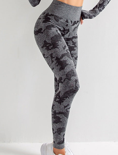 Camouflage 3-piece long sleeved bra pants sports Set!